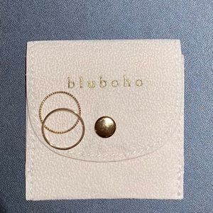 Bluboho twisted stacking ring AND plain Jane stacking ring